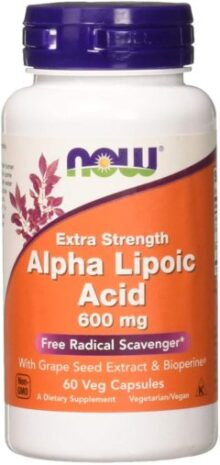 Acido Alfa Lipoico Now 600mg, 60 caps